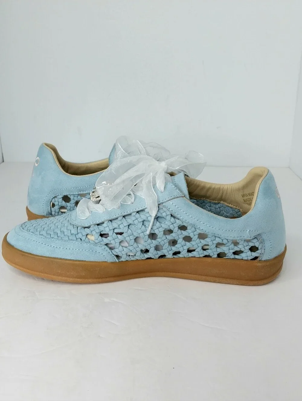 Mi.iM Giselle Suede and Woven Panels Sneakers,‎ NEW, Size 7.5